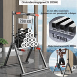 DOBESTS Opvouwbare Power Tower Dip Station optrekstang, vrijstaand, in hoogte verstelbaar, multifunctioneel fitness-trainingsapparaat, push-ups, abdominaal, driehoekige structuur, stabiel