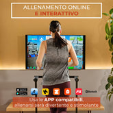 YM NEXT 2000 Elektrische loopband, inklapbaar, 12 km/u, bediening via knoppen of handgrepen, Italiaans merk, groot oppervlak, versterkt frame, app Kinomap Zwift BitGym, ruimtebesparend, Your Move