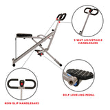 Sunny Health and Fitness Squat Assist Upright Row-N-Ride Roeimachine, Paardrijmachine Full Body Exercise Indoor Trainer Apparatuur voor Thuis Gym Gebruik - NR.077S