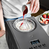 SPRINGLANE IJsmachine Emma IJsmachine met zelfkoelende compressor, 1,5 liter, roestvrijstalen ijsmachine met automatische uitschakeling, afneembare ijscontainer, LCD