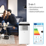 SUNTEC mobiele lokale airconditioner CoolFixx 2.0 Eco R290 | airco voor ruimten tot 25 m² | luchtafvoerslang | koeler & ontvochtiger met ecologisch koelmiddel | 7.000 BTU/h | voor huis & kantoor