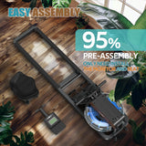 VOWVIT Roeitoestel voor thuis, waterroeitoestel met bluetooth-monitor, opvouwbaar roeitoestel, roeitoestel met verstelbare tablethouder, 160 kg gewichtscapaciteit