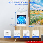 Vairtinary Mobiele airconditioning met afstandsbediening, 1100 ml, mini-luchtkoeler met waterkoeling, 3 luchtsnelheden en 3 koelnevel, 2-8 uur timer en 7 leds, mobiele airconditioner voor kamers