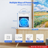 Vairtinary Mobiele airconditioning met afstandsbediening, 1100 ml, mini-luchtkoeler met waterkoeling, 3 luchtsnelheden en 3 koelnevel, 2-8 uur timer en 7 leds, mobiele airconditioner voor kamers