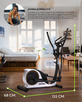 Zipro Hulk RS Magnetische crosstrainer voor volwassenen, tot 150 kg, één maat van 8 kg, zwart, één maat