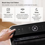 Bosch Cool 4000 Portable AC - 3-in-1: Airconditioning, ontvochtiger, ventilator - 2,6 kW voor kamers tot 35m² - Met automatische modus, stille modus & slaapstand