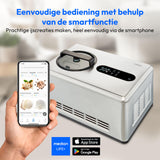 MEDION slimme ijsmachine met compressor (zelfkoeling, app bediening incl. ijsrecepten, LED display, 2 liter, yoghurtijs, roestvrij staal, MD12170)