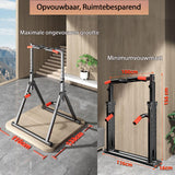 DOBESTS Opvouwbare Power Tower Dip Station optrekstang, vrijstaand, in hoogte verstelbaar, multifunctioneel fitness-trainingsapparaat, push-ups, abdominaal, driehoekige structuur, stabiel