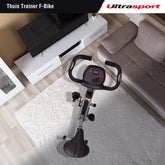 Ultrasport F-Bike, fietstrainer, hometrainer, inklapbare hometrainer, lcd-display, opt. handsensoren; verstelbare weerstanden, eenvoudige montage, ideaal voor sporters en senioren