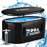 Poafamx Cold Plunge Pool, 155 Gallon Inflatable Ice Bath for Athletes, Portable Cold Bath, XXL, Large Capacity with Insulated Cover for Outdoor and Indoor Cold Water Therapy Recovery