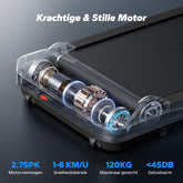 MERACH Walking Pad, 3-in-1 Loopband Voor Thuisgebruik, Bureau Loopband Voor Thuis En Kantoor, 1–6 km/u Elektrische Walking Pad Met Afstandsbediening, 2.75PK, LED Display, Stille Walking Pad Tot 45 dB