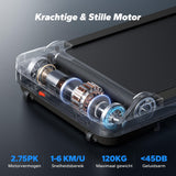 MERACH Walking Pad, 3-in-1 Loopband Voor Thuisgebruik, Bureau Loopband Voor Thuis En Kantoor, 1–6 km/u Elektrische Walking Pad Met Afstandsbediening, 2.75PK, LED Display, Stille Walking Pad Tot 45 dB