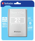 Verbatim External HD 2TB USB 3.0 Silver