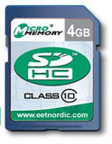 CoreParts 4GB SDHC Card Class 10
