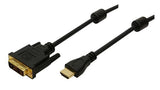 LogiLink 2m HDMI/DVI-D Black