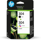 HP 304 2-Pack Black/Tri-color