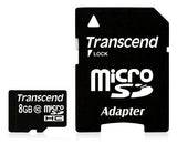 Transcend MicroSD Card SDHC 8GB + Adapte