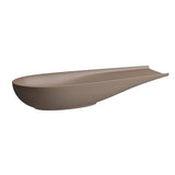 Laufen Il Bagno Alessi waskom, zonder overloop, 100x38cm, incl. afvoerventiel, H8189741881121, Kleur: Koffiemat