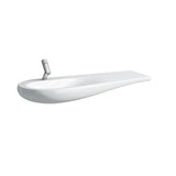 Laufen Alessi one wastafel, onderbouw, zonder kraangat, zonder overloop, planchet rechts, 1200x500, H8149737571091, Kleur: Wit mat