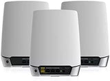 Netgear Orbi RBK753 WiFi 6 Mesh WLAN-systeem (4.200 MBit/s snelheid, tri-band set van 3 met mesh-router + 2 x mesh-repeater-satellieten, tot 525 m² afdekking, AX4200 voor 40+ apparaten)