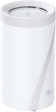 TP-Link Deco BE85 Wi-Fi 7 Mesh WLAN-set (2-pack), BE19000 Tri-band-router en repeater (10 Gbit/s Ethernet/glasvezelpoort, 19 GPS Wi-Fi-snelheid, WPA3, 320 MHz kanalen, 6 GHz) wit