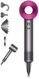 Dyson Föhn Supersonic Snelle Föhn 1600W Styling- Iron Fuschia 4 Mode Sneldrogend Geen Extreme Hitte Styling Connector, Smoothing, Diffuser, Flyaway Attachment Krachtige luchtstroom