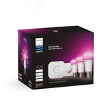 Philips Hue Starterspakket White & Color Ambiance E27-3 Hue Lampen, Smart Button en Hue Bridge - Wit en Gekleurd Licht - Werkt met Alexa en Google Home