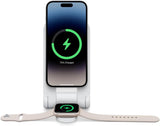 OtterBox 2-in-1 Fast Charger Folding Powerbank, 10,000 mAh draagbare oplader met MagSafe en USB-C, LED-indicator, slank, duurzaam ontwerp voor iPhone en Apple Watch, Zwart