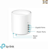 TP-Link Deco X50 AX3000 AI-aangedreven mesh Wi-Fi 6-systeem, dual-band met gigabit-poorten, dekking tot 4.500 ft2, sluit maximaal 150 apparaten, 1 GHz Dual-Core CPU, HomeShield-beveiliging, Pack van 2