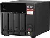 Qnap TS-473A 4-Bay Turbo Station NAS (AMD Ryzen™ Embedded V1500B 4-Core/8-Thread 2.2GHz 8GB DDR4 RAM 2xRJ-45 2.5GbE LAN-poort) IronWolf Bundle, kleur: Seagate IronWolf, grootte naam: 40 TB