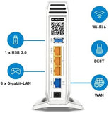 AVM FRITZ!Box 4060 (Wi-Fi 6 Mesh Router, tot 4.800 Mbit/s (5 GHz) & 1.200 Mbit/s (2,4 GHz), 2,5 Gigabit WAN-poort, bijzonder geschikt voor glasvezel-modems, DECT-basis, Duitstalige versie)