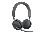 Logitech Zone Wireless 2 Premium ruisonderdrukkende headset met hybride ANC, Bluetooth, USB-C, USB-A, gecertificeerd voor Zoom, Google Meet, Google Voice, Fast Pair, grafiet