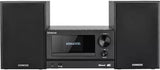 KENWOOD, Micro HiFi-stereo-installatie M-7000S met internetradio-ontvanger, DAB+ of FM, cd-speler en USB-aansluiting, verbinding met Spotify en Bluetooth, podcast-speler, wekkerfunctie, zwart