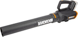 Worx WG547E.9 Accu-Bladblazer, 20V Turbine-Technologie, Twee Snelheden, Met Één Hand Te Bedienen, Zonder Accu En Oplader, 20 V, Zwart/Oranje