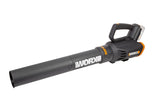 Worx WG547E.9 Accu-Bladblazer, 20V Turbine-Technologie, Twee Snelheden, Met Één Hand Te Bedienen, Zonder Accu En Oplader, 20 V, Zwart/Oranje