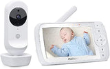 Motorola Ease 35 babymonitor met 5 inch camera HD nachtzicht, twee-weg communicatie, slaapliedjes, zoom, kamertemperatuurbewaking, wit