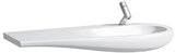 Laufen Alessi one wastafel, onderbouw, zonder kraangat, zonder overloop, planchet links, 1200x500, H8149744001091, Kleur: Wit met LCC