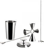 Alessi The Tending Box GIA25SET - Cocktailset met mengglas, Quadri Combo Jigger, dubbele staafzeef, lepel en garde, in 18/10 roestvrij staal