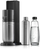 SodaStream Sodamaker Duo met CO2-cilinder, 1 x 1 liter glazen fles en 1 x 0,8 l metalen fles, hoogte: 44 cm