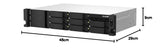 QNAP TS-873AeU-RP NAS Rack (2U) Ethernet LAN Zwart V1500B