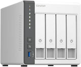 QNAP TS-433 NAS 4 Bay (ARM 4-Core Cortex-A55 2,0GHz, 2,5GbE) 56TB bundel met 4x14TB WD RED Plus HDD