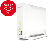 AVM FRITZ!Box 4060 (Wi-Fi 6 Mesh Router, tot 4.800 Mbit/s (5 GHz) & 1.200 Mbit/s (2,4 GHz), 2,5 Gigabit WAN-poort, bijzonder geschikt voor glasvezel-modems, DECT-basis, Duitstalige versie)