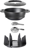 Chef Cuisine Gietijzeren fondueset, fonduepan en fonduevorken voor 6 personen ca. 2,2 liter