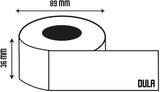 DULA Labels - Compatible met Dymo 99013 / S0722410 labels - Transparant - Adresetiketten - 5 rollen - 36 x 89 mm - 260 labels per rol - Voor Labelprinter 550