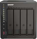 Qnap TS-453E 8G, 4 Bay NAS (Intel® Celeron® J6412 4-Core/4-thread processor, Turbo tot 2,6 GHz, Dual 2,5 GbE) 48TB bundel met 4x12TB WD RED Plus HDDs