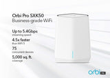 NETGEAR SXK50 Orbi Pro WiFi 6 AX5400 WLAN-mesh-systeem (tri-band router met satelliet tot 5,4 Gbit/s, voor kantoor of thuis, afdekking voor maximaal 350 m² en 75 apparaten, VLAN, QoS)