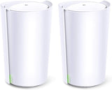 TP-Link Deco X90 AX6600 Wi-Fi 6 WLAN Mesh (tri-band 6600Mbit/s, AI-Driven Mesh, 4 × interne high-gain antennes, zonder laadtijden, compatibel met Amazon Alexa, snelle installatie, 2Pack) wit