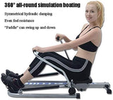 Roeimachines, Hydraulische roeitrainer Indoor roeiapparaat met verstelbare weerstand Opvouwbare fitnessapparatuur Cardiotraining, cardio- en krachttraining