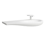 Laufen Alessi one wastafel, onderbouw, zonder kraangat, zonder overloop, planchet links, 1200x500, H8149747571091, Kleur: Wit mat