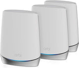 Netgear Orbi RBK753 WiFi 6 Mesh WLAN-systeem (4.200 MBit/s snelheid, tri-band set van 3 met mesh-router + 2 x mesh-repeater-satellieten, tot 525 m² afdekking, AX4200 voor 40+ apparaten)